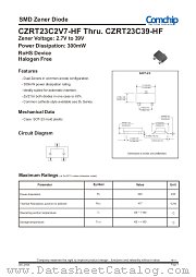 CZRT23C3V0-HF datasheet pdf Comchip Technology