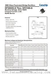 DF2005S-G datasheet pdf Comchip Technology