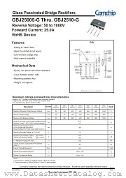 GBJ25005-G datasheet pdf Comchip Technology