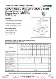 GBPC15005W-G datasheet pdf Comchip Technology