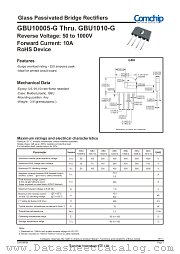 GBU10005-G datasheet pdf Comchip Technology