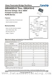 GBU410-G datasheet pdf Comchip Technology