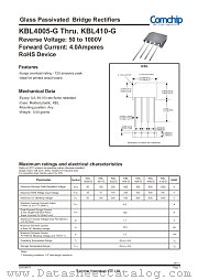 KBL410-G datasheet pdf Comchip Technology