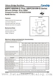 KBPC10005W-G datasheet pdf Comchip Technology