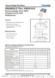 KBU801-G datasheet pdf Comchip Technology
