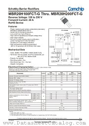 MBR20H200FCT-G datasheet pdf Comchip Technology