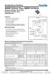 MBRF1080-G datasheet pdf Comchip Technology
