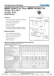 MBRF1030CT-G datasheet pdf Comchip Technology