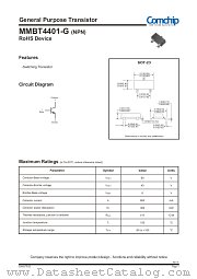 MMBT4401-G datasheet pdf Comchip Technology