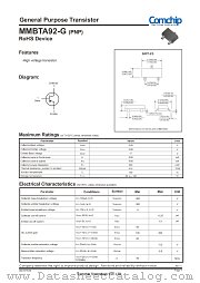 MMBTA92-G datasheet pdf Comchip Technology