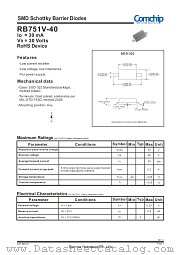 RB751V-40 datasheet pdf Comchip Technology