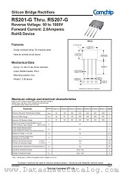 RS202-G datasheet pdf Comchip Technology