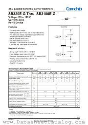 SB320E-G datasheet pdf Comchip Technology