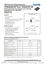 TV05A160J-HF datasheet pdf Comchip Technology