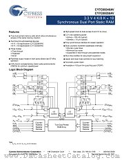 CY7C09349AV-9AXC datasheet pdf Cypress