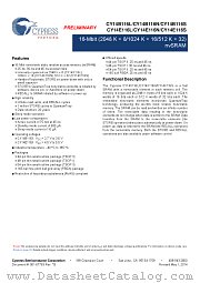 CY14B116N-ZSP25XIES datasheet pdf Cypress