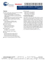 CY14B116N-Z30XI datasheet pdf Cypress