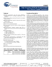 CY2037EBWAF-IL datasheet pdf Cypress