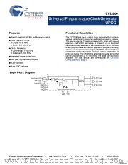 CY22800KFXCT datasheet pdf Cypress