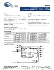 CY2292FZXIT datasheet pdf Cypress
