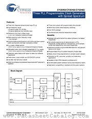 CY25403SXC datasheet pdf Cypress