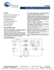 CY25562SXCT datasheet pdf Cypress