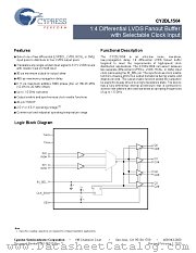 CY2DL1504ZXI datasheet pdf Cypress