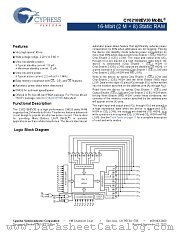 CY62168EV30LL-45BVXIT datasheet pdf Cypress