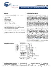CY62177EV18LL-70BAXI datasheet pdf Cypress