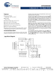 CY7C1021CV26-15ZSXET datasheet pdf Cypress
