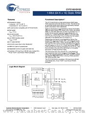 CY7C1021DV33-10BVXI datasheet pdf Cypress