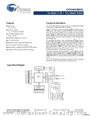 CY7C10612DV33-10ZSXI datasheet pdf Cypress