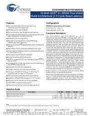 CY7C1163KV18-400BZI datasheet pdf Cypress