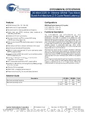 CY7C1270XV18-600BZXC datasheet pdf Cypress