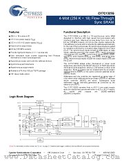 CY7C1325G-133AXCT datasheet pdf Cypress