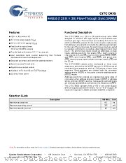 CY7C1345G-100AXCT datasheet pdf Cypress