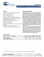 CY7C1347G-166AXC datasheet pdf Cypress