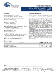 CY7C1360C-200AXC datasheet pdf Cypress