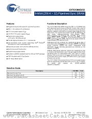 CY7C1364CV33-166AXC datasheet pdf Cypress