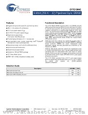 CY7C1364C-166BZI datasheet pdf Cypress