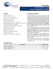 CY7C1365C-133BZI datasheet pdf Cypress