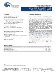 CY7C1367C-166AXC datasheet pdf Cypress