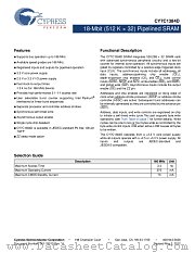 CY7C1384D-166AXI datasheet pdf Cypress