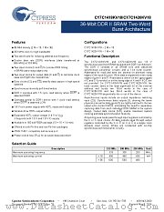 CY7C1418KV18-250BZI datasheet pdf Cypress