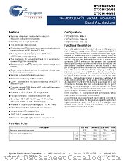 CY7C1414KV18-333BZC datasheet pdf Cypress