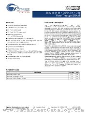 CY7C1441AV25-133BZXI datasheet pdf Cypress