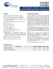 CY7C1470BV33-167AXC datasheet pdf Cypress