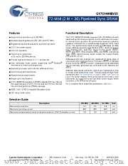 CY7C1480BV25-167AXC datasheet pdf Cypress