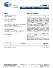 CY7C1481BV33-133BZXC datasheet pdf Cypress