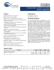 CY7C1520KV18-250BZI datasheet pdf Cypress